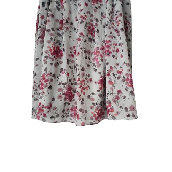St John Sport Floral Print A-Line Midi Skirt Size 8 - Picture 6 of 8